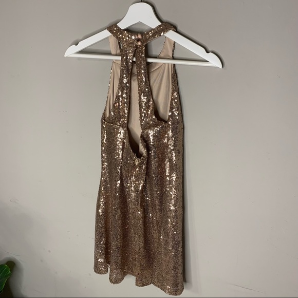 Speechless Gold Sequins Mini Dress - Picture 3 of 10